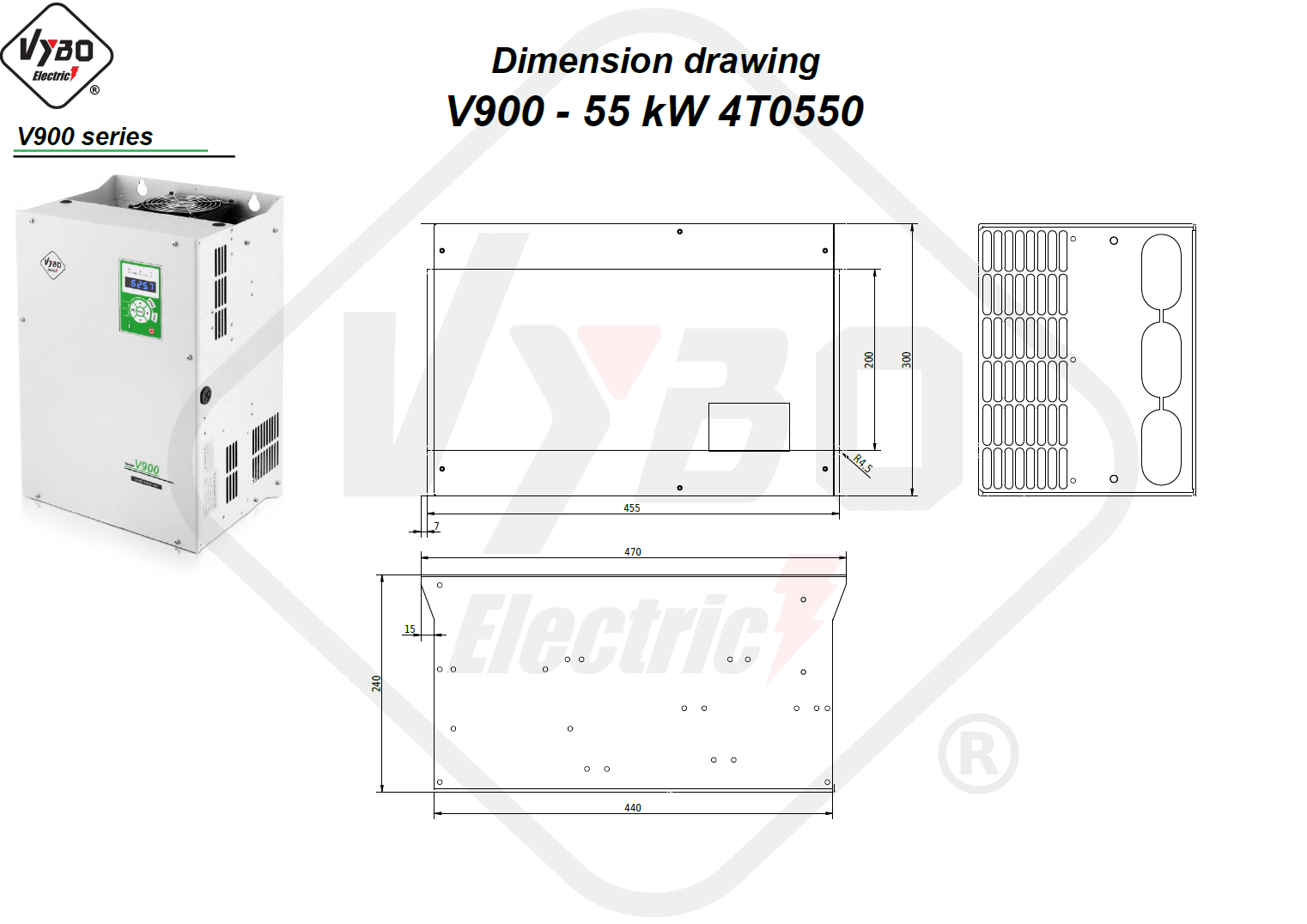 Σχέδιο διαστάσεων 4T0550