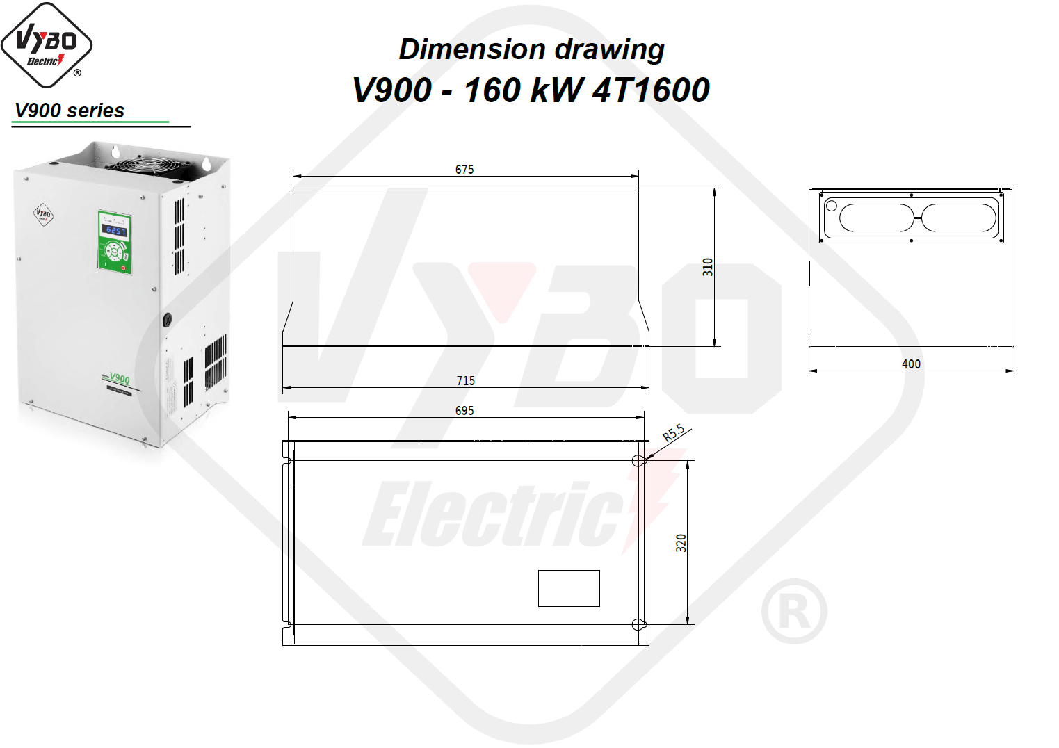 Σχέδιο διαστάσεων 4T1600